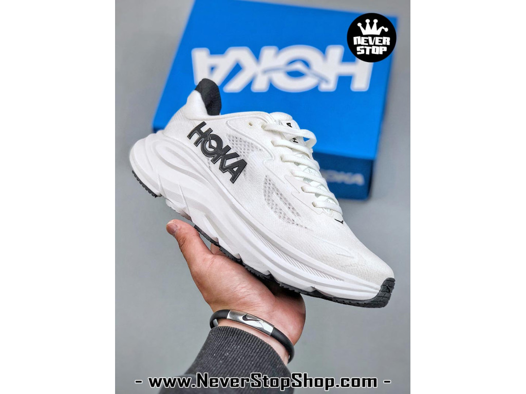 Giày thể thao chạy bộ Hoka Clifton 10 Trắng Đen nam nữ chuyên thể thao replica 1:1 like auth real chính hãng giá rẻ tốt nhất tại NeverStopShop.com HCM