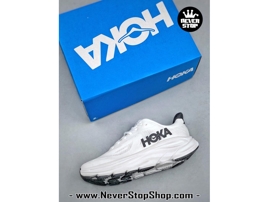 Giày thể thao chạy bộ Hoka Clifton 10 Trắng Đen nam nữ chuyên thể thao replica 1:1 like auth real chính hãng giá rẻ tốt nhất tại NeverStopShop.com HCM