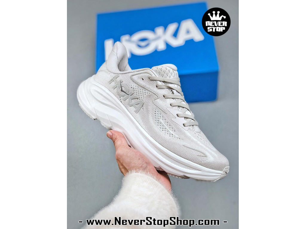 Giày chạy bộ siêu nhẹ êm Hoka Clifton 10 Trắng Xám nam nữ giá tốt tại NeverStop Sneaker Shop Giày thể thao chạy bộ Hoka Clifton 10 Trắng Xám nam nữ chuyên thể thao replica 1:1 like auth real chính hãng giá rẻ tốt nhất tại NeverStopShop.com HCM