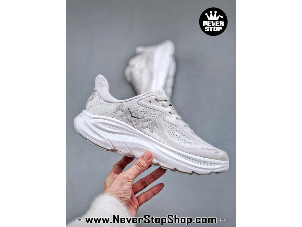Giày chạy bộ siêu nhẹ êm Hoka Clifton 10 Trắng Xám nam nữ giá tốt tại NeverStop Sneaker Shop Giày thể thao chạy bộ Hoka Clifton 10 Trắng Xám nam nữ chuyên thể thao replica 1:1 like auth real chính hãng giá rẻ tốt nhất tại NeverStopShop.com HCM
