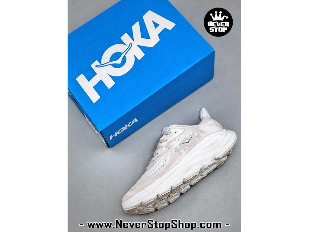 Giày chạy bộ siêu nhẹ êm Hoka Clifton 10 Trắng Xám nam nữ giá tốt tại NeverStop Sneaker Shop Giày thể thao chạy bộ Hoka Clifton 10 Trắng Xám nam nữ chuyên thể thao replica 1:1 like auth real chính hãng giá rẻ tốt nhất tại NeverStopShop.com HCM