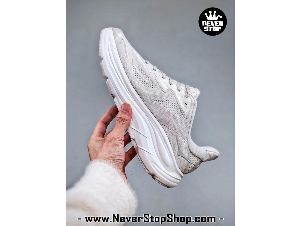 Giày chạy bộ siêu nhẹ êm Hoka Clifton 10 Trắng Xám nam nữ giá tốt tại NeverStop Sneaker Shop Giày thể thao chạy bộ Hoka Clifton 10 Trắng Xám nam nữ chuyên thể thao replica 1:1 like auth real chính hãng giá rẻ tốt nhất tại NeverStopShop.com HCM