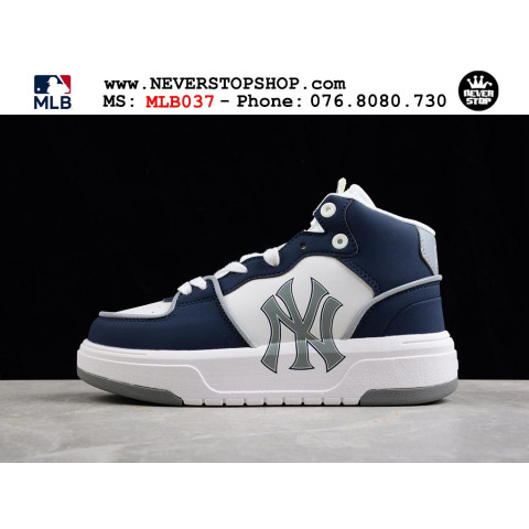 MLB Chunky Liner High NY New York White Navy Grey