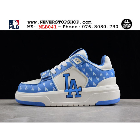 MLB Chunky Liner Mid LA Monogram White Blue