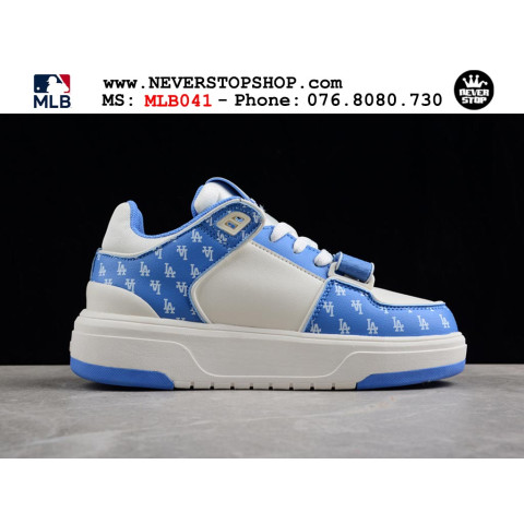 MLB Chunky Liner Mid LA Monogram White Blue