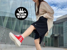 Giày MLB zYankees Chunky Đỏ Cổ Cao Korea nam nữ hàng chuẩn sfake replica 1:1 real chính hãng giá rẻ tốt nhất tại NeverStopShop.com HCM