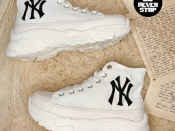 Giày MLB Yankees Chunky High trắng cổ cao Korea nam nữ hàng chuẩn sfake replica 1:1 real chính hãng giá rẻ tốt nhất tại NeverStopShop.com HCM