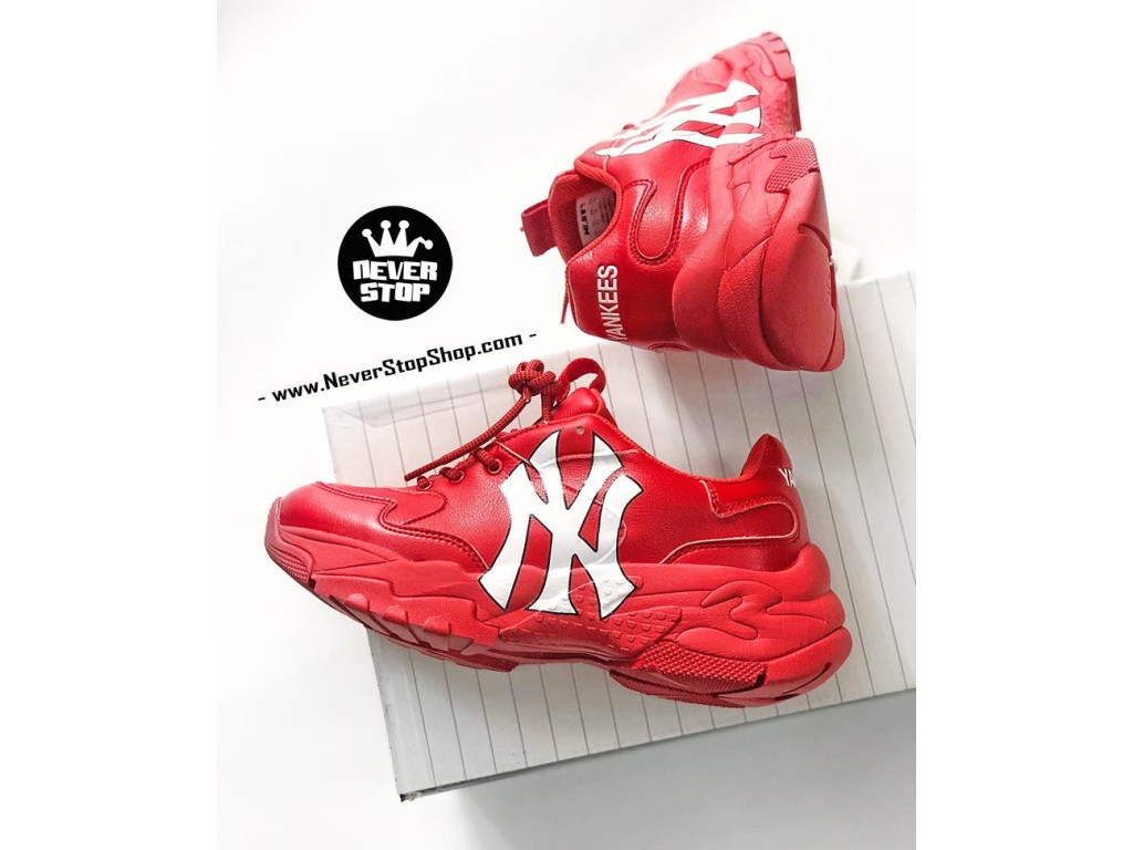 Giày MLB Yankees NY Red Korea nam nữ hàng chuẩn sfake replica 1:1 real chính hãng giá rẻ tốt nhất tại NeverStopShop.com HCM