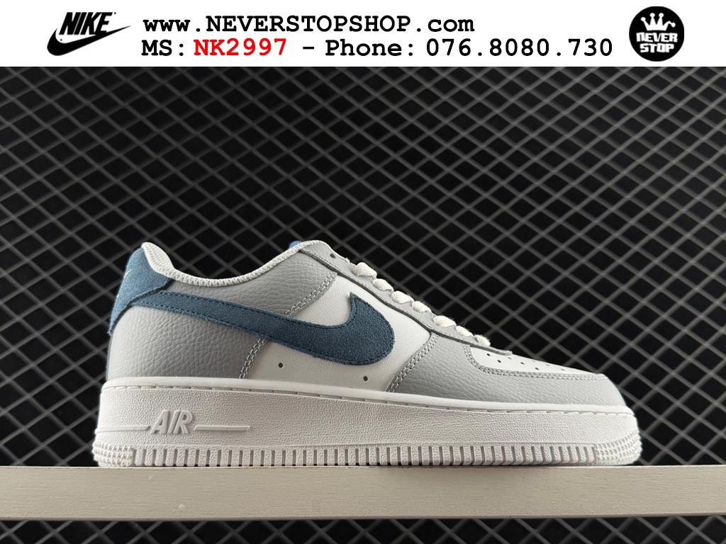 Giày Nike Air Force 1 AF1 Low Xám Trắng giá tốt hàng chuẩn chất lượng cao loại đẹp replica 1:1 real tại NeverStopShop.com HCM