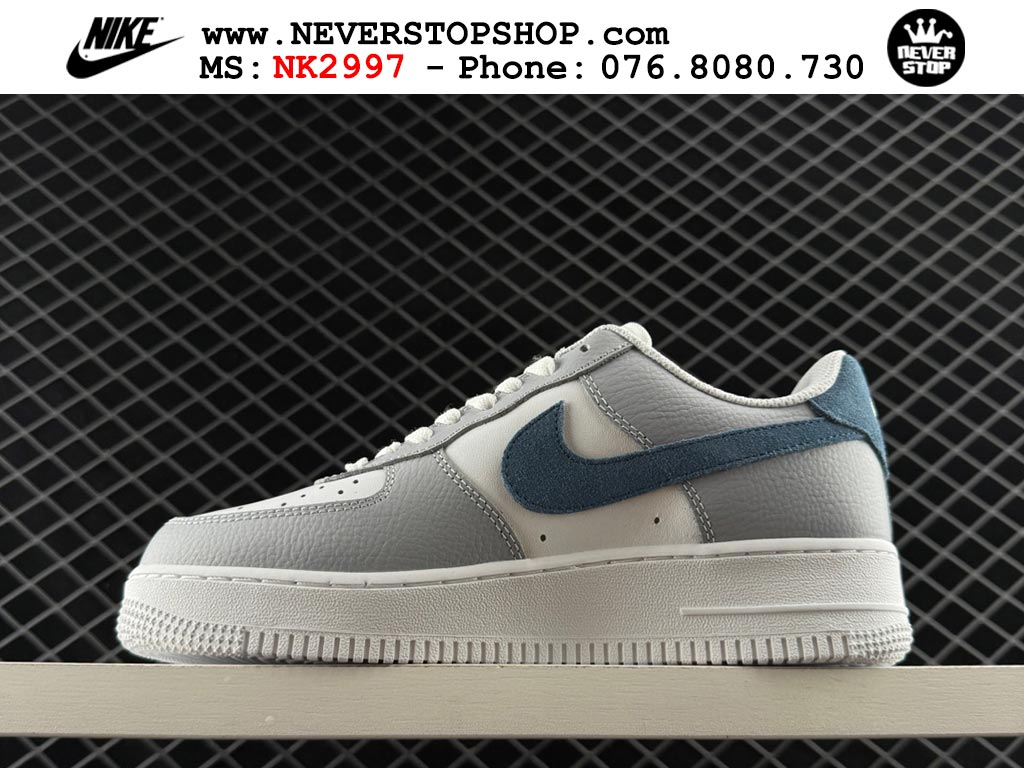 Giày Nike Air Force 1 AF1 Low Xám Trắng giá tốt hàng chuẩn chất lượng cao loại đẹp replica 1:1 real tại NeverStopShop.com HCM