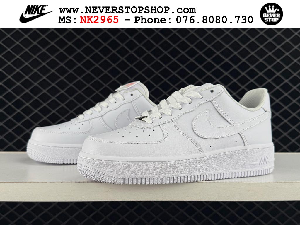 Giày Nike Air Force 1 AF1 Low Trắng giá tốt hàng chuẩn chất lượng cao loại đẹp replica 1:1 real tại NeverStopShop.com HCM
