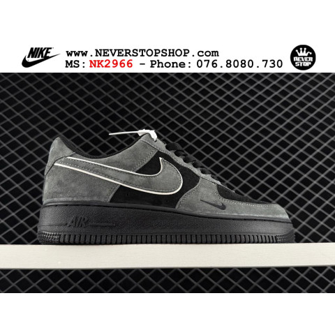 Nike Air Force 1 Low Black Grey Suede
