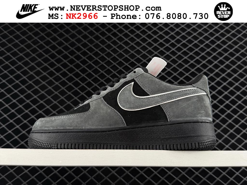 Giày Nike Air Force 1 AF1 Low Đen Xám giá tốt hàng chuẩn chất lượng cao loại đẹp replica 1:1 real tại NeverStopShop.com HCM