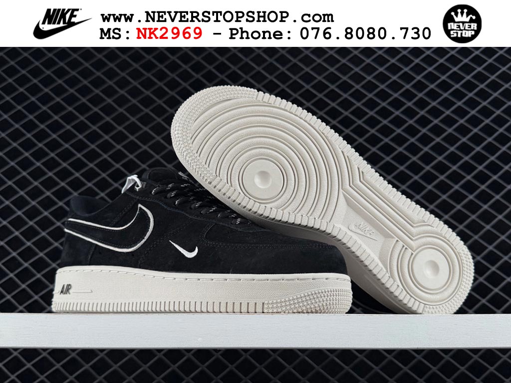 Giày sneaker Nike Air Force 1 Đen Trắng cổ thấp hàng siêu cấp 1:1 chuẩn chính hãng giá rẻ tại NeverStopShop.com Giày Nike Air Force 1 AF1 Low Đen Trắng giá tốt hàng chuẩn chất lượng cao loại đẹp replica 1:1 real tại NeverStopShop.com HCM