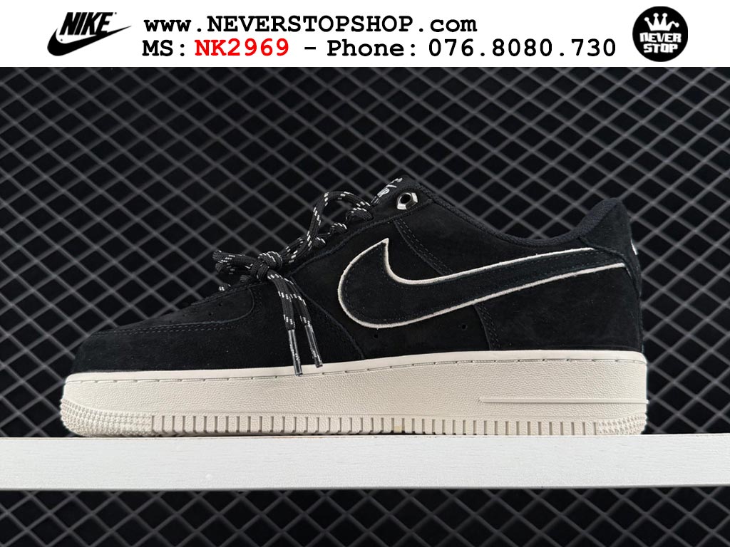 Giày sneaker Nike Air Force 1 Đen Trắng cổ thấp hàng siêu cấp 1:1 chuẩn chính hãng giá rẻ tại NeverStopShop.com Giày Nike Air Force 1 AF1 Low Đen Trắng giá tốt hàng chuẩn chất lượng cao loại đẹp replica 1:1 real tại NeverStopShop.com HCM