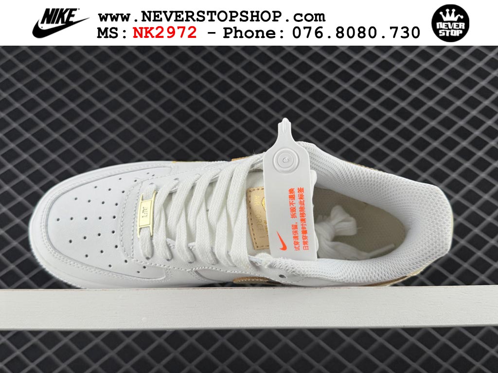 Giày Nike Air Force 1 AF1 Low Trắng Vàng giá tốt hàng chuẩn chất lượng cao loại đẹp replica 1:1 real tại NeverStopShop.com HCM