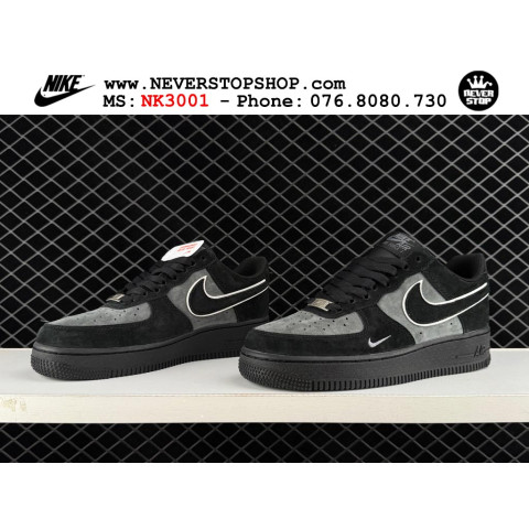 Nike Air Force 1 Low Grey Black Suede