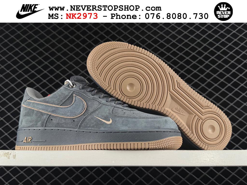 Giày Nike Air Force 1 AF1 Low Xám Nâu giá tốt hàng chuẩn chất lượng cao loại đẹp replica 1:1 real tại NeverStopShop.com HCM