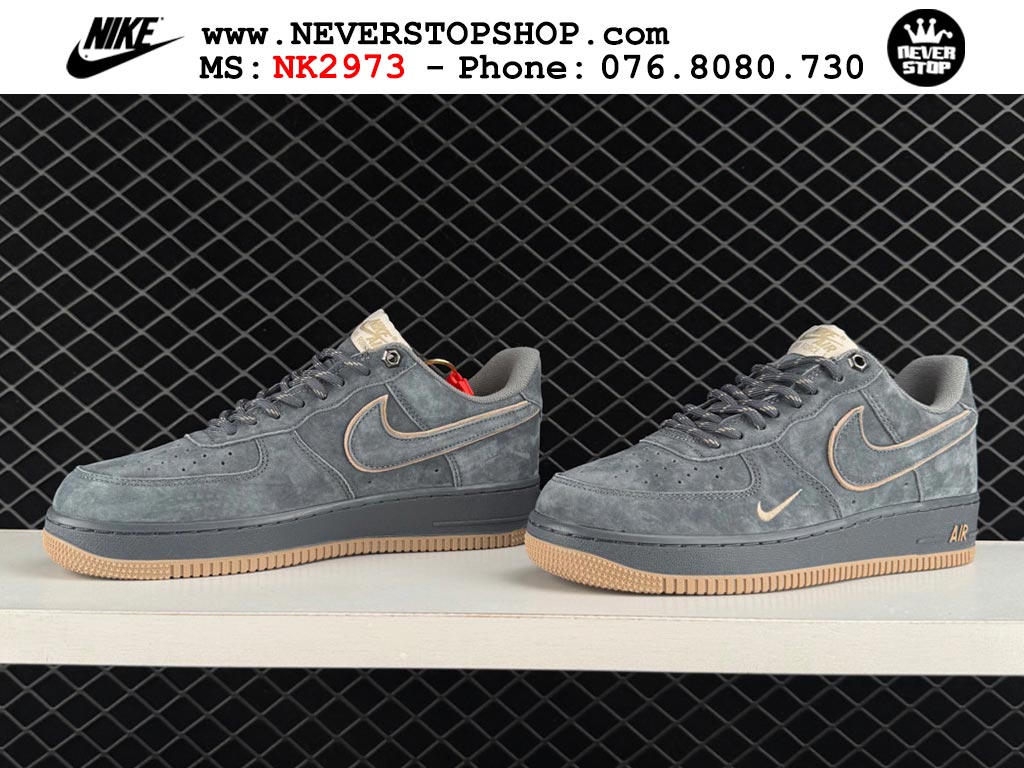 Giày Nike Air Force 1 AF1 Low Xám Nâu giá tốt hàng chuẩn chất lượng cao loại đẹp replica 1:1 real tại NeverStopShop.com HCM