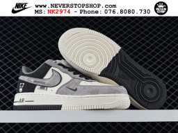 Giày Nike Air Force 1 AF1 Low Đen Trắng Xám giá tốt hàng chuẩn chất lượng cao loại đẹp replica 1:1 real tại NeverStopShop.com HCM