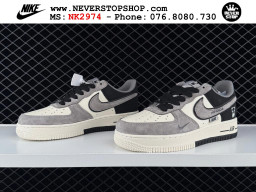 Giày Nike Air Force 1 AF1 Low Đen Trắng Xám giá tốt hàng chuẩn chất lượng cao loại đẹp replica 1:1 real tại NeverStopShop.com HCM
