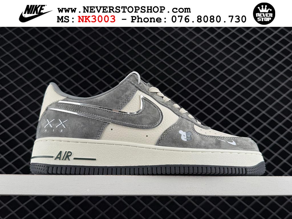 Giày Nike Air Force 1 AF1 Low Trắng Xám giá tốt hàng chuẩn chất lượng cao loại đẹp replica 1:1 real tại NeverStopShop.com HCM