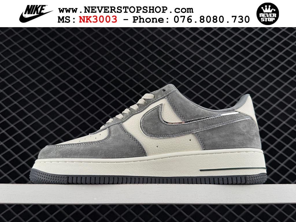 Giày Nike Air Force 1 AF1 Low Trắng Xám giá tốt hàng chuẩn chất lượng cao loại đẹp replica 1:1 real tại NeverStopShop.com HCM