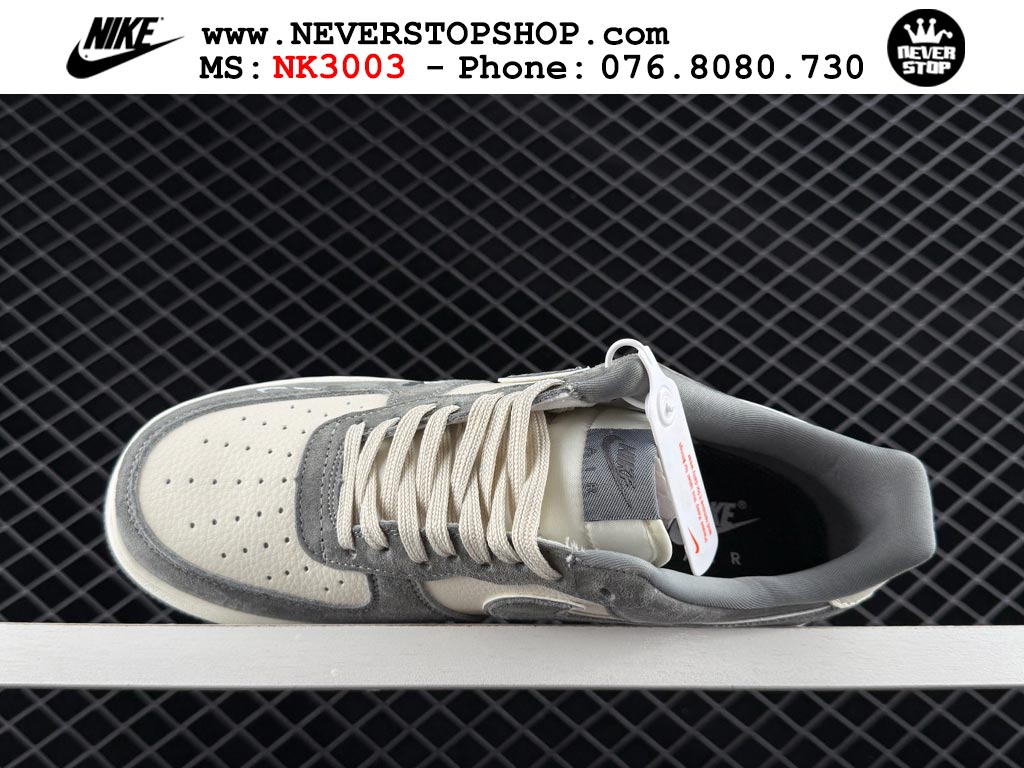 Giày Nike Air Force 1 AF1 Low Trắng Xám giá tốt hàng chuẩn chất lượng cao loại đẹp replica 1:1 real tại NeverStopShop.com HCM