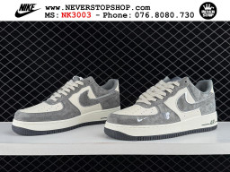 Giày Nike Air Force 1 AF1 Low Trắng Xám giá tốt hàng chuẩn chất lượng cao loại đẹp replica 1:1 real tại NeverStopShop.com HCM