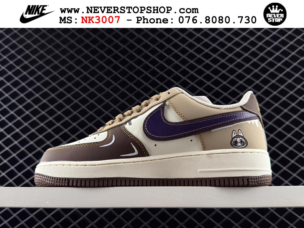 Giày Nike Air Force 1 AF1 Low Trắng Nâu giá tốt hàng chuẩn chất lượng cao loại đẹp replica 1:1 real tại NeverStopShop.com HCM