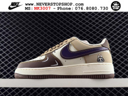 Giày Nike Air Force 1 AF1 Low Trắng Nâu giá tốt hàng chuẩn chất lượng cao loại đẹp replica 1:1 real tại NeverStopShop.com HCM