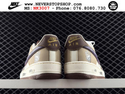 Giày Nike Air Force 1 AF1 Low Trắng Nâu giá tốt hàng chuẩn chất lượng cao loại đẹp replica 1:1 real tại NeverStopShop.com HCM