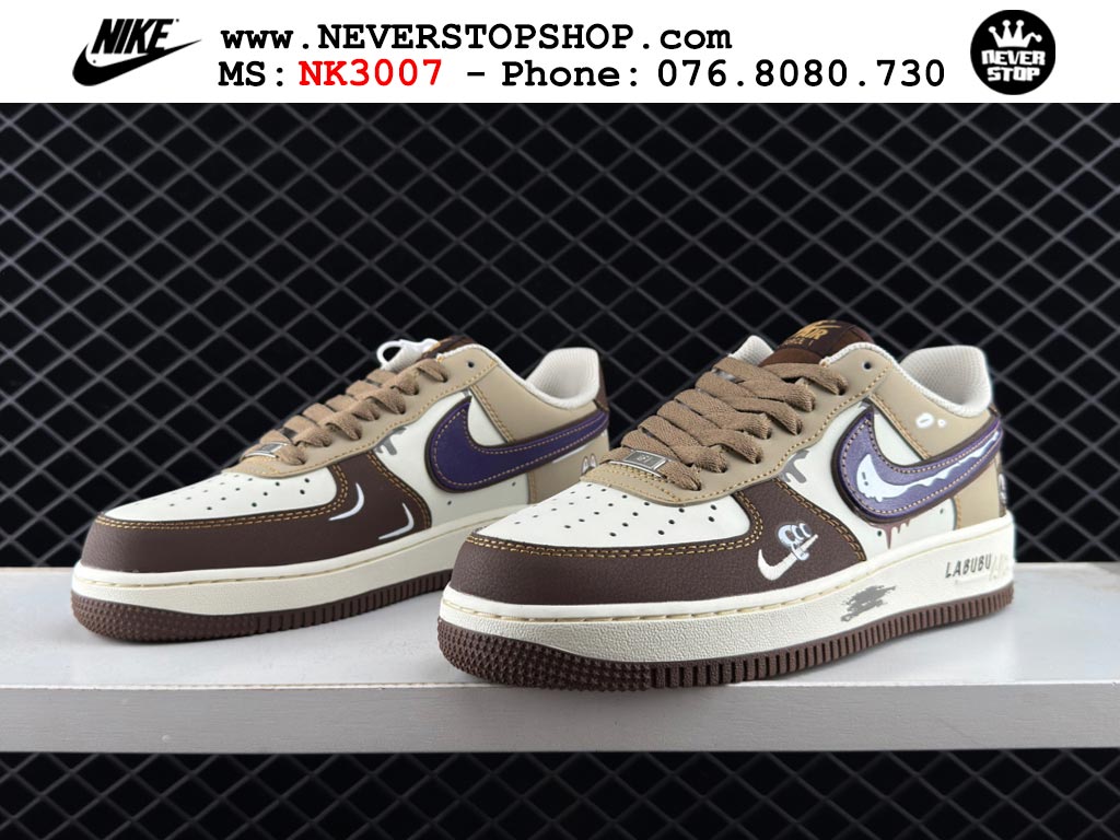 Giày Nike Air Force 1 AF1 Low Trắng Nâu giá tốt hàng chuẩn chất lượng cao loại đẹp replica 1:1 real tại NeverStopShop.com HCM
