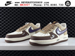 Giày Nike Air Force 1 AF1 Low Trắng Nâu giá tốt hàng chuẩn chất lượng cao loại đẹp replica 1:1 real tại NeverStopShop.com HCM