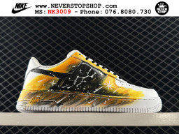 Giày Nike Air Force 1 AF1 Low Đen Vàng Trắng giá tốt hàng chuẩn chất lượng cao loại đẹp replica 1:1 real tại NeverStopShop.com HCM