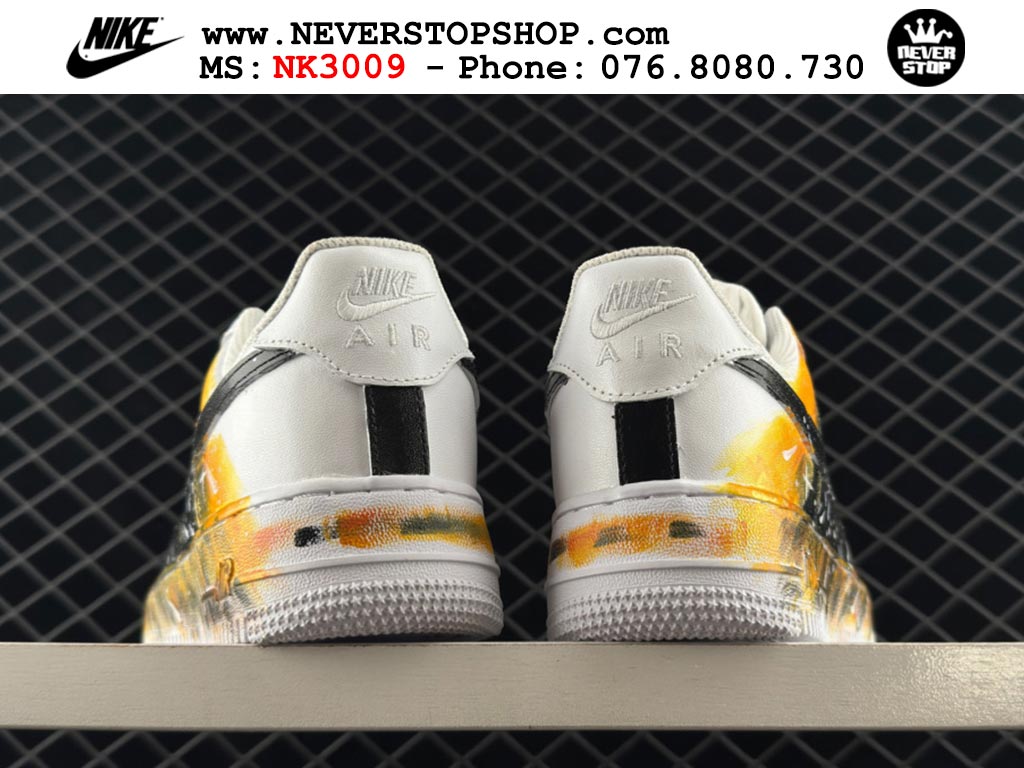 Giày Nike Air Force 1 AF1 Low Đen Vàng Trắng giá tốt hàng chuẩn chất lượng cao loại đẹp replica 1:1 real tại NeverStopShop.com HCM