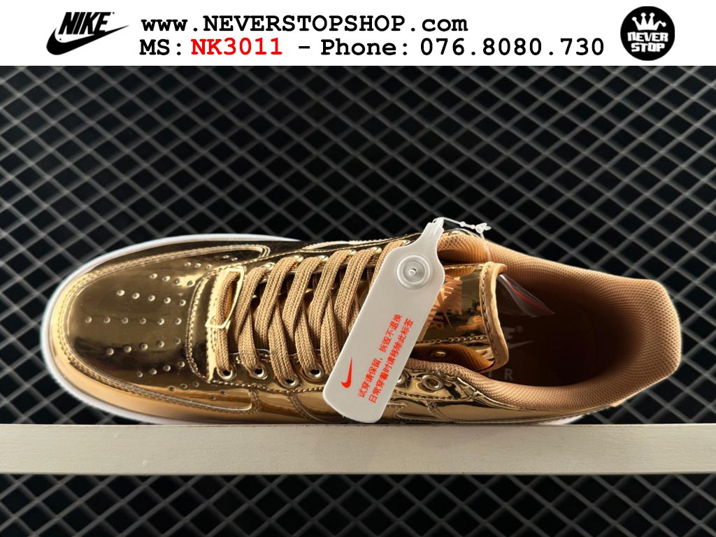 Giày Nike Air Force 1 AF1 Low Vàng Trắng giá tốt hàng chuẩn chất lượng cao loại đẹp replica 1:1 real tại NeverStopShop.com HCM