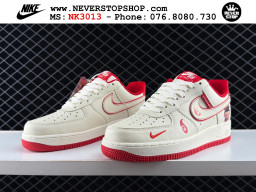 Giày Nike Air Force 1 AF1 Low Trắng Đỏ giá tốt hàng chuẩn chất lượng cao loại đẹp replica 1:1 real tại NeverStopShop.com HCM