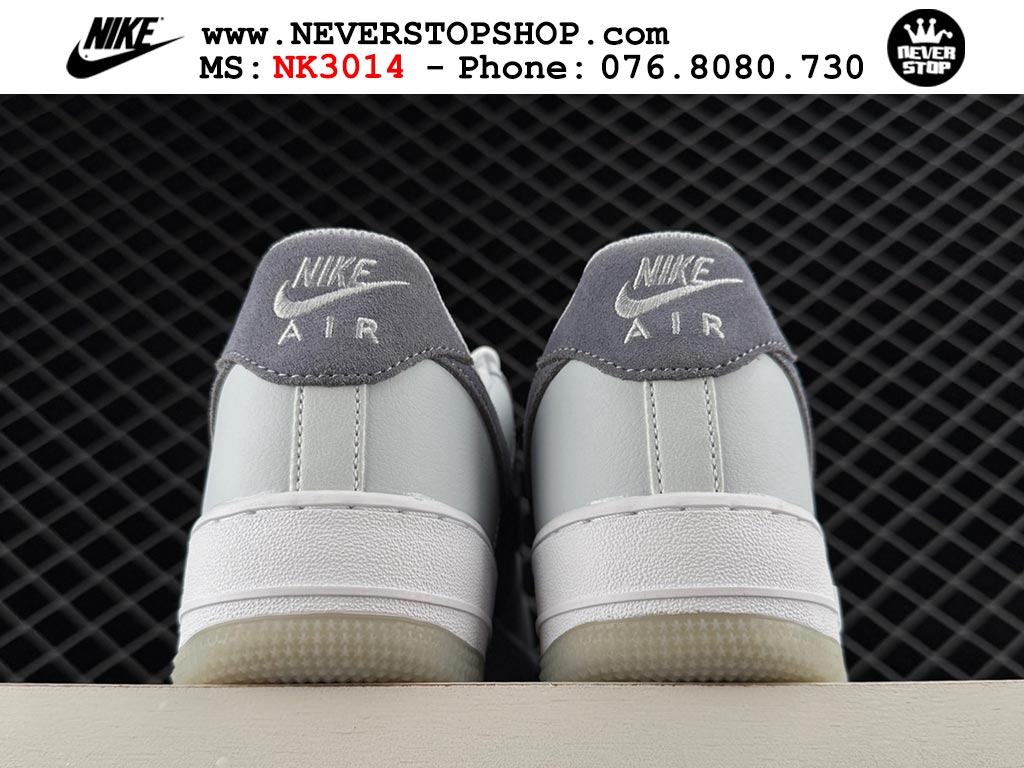 Giày Nike Air Force 1 AF1 Low Trắng Xám giá tốt hàng chuẩn chất lượng cao loại đẹp replica 1:1 real tại NeverStopShop.com HCM