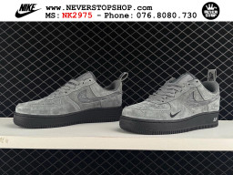 Giày Nike Air Force 1 AF1 Low Xám Đen giá tốt hàng chuẩn chất lượng cao loại đẹp replica 1:1 real tại NeverStopShop.com HCM