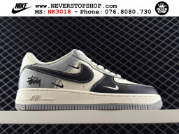 Giày Nike Air Force 1 AF1 Low Đen Trắng Xám giá tốt hàng chuẩn chất lượng cao loại đẹp replica 1:1 real tại NeverStopShop.com HCM