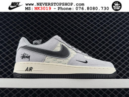 Giày Nike Air Force 1 AF1 Low Xám Đen Trắng giá tốt hàng chuẩn chất lượng cao loại đẹp replica 1:1 real tại NeverStopShop.com HCM