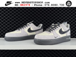 Giày Nike Air Force 1 AF1 Low Trắng Xám giá tốt hàng chuẩn chất lượng cao loại đẹp replica 1:1 real tại NeverStopShop.com HCM