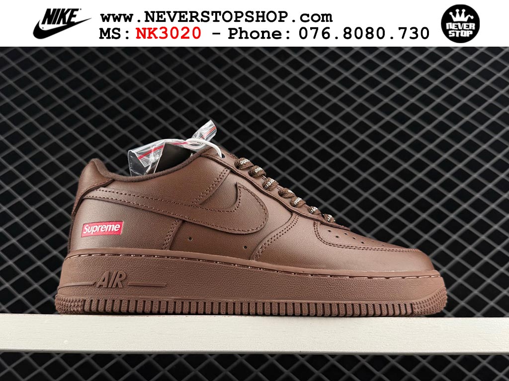 Giày Nike Air Force 1 AF1 Low Nâu giá tốt hàng chuẩn chất lượng cao loại đẹp replica 1:1 real tại NeverStopShop.com HCM