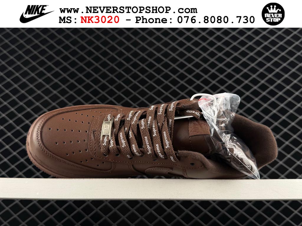 Giày Nike Air Force 1 AF1 Low Nâu giá tốt hàng chuẩn chất lượng cao loại đẹp replica 1:1 real tại NeverStopShop.com HCM