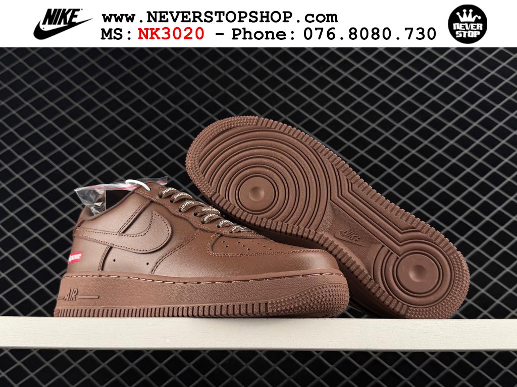 Giày Nike Air Force 1 AF1 Low Nâu giá tốt hàng chuẩn chất lượng cao loại đẹp replica 1:1 real tại NeverStopShop.com HCM