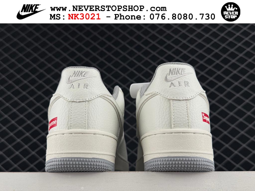 Giày Nike Air Force 1 AF1 Low Trắng Xám giá tốt hàng chuẩn chất lượng cao loại đẹp replica 1:1 real tại NeverStopShop.com HCM