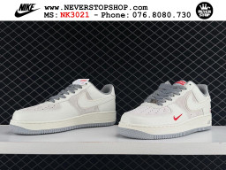 Giày Nike Air Force 1 AF1 Low Trắng Xám giá tốt hàng chuẩn chất lượng cao loại đẹp replica 1:1 real tại NeverStopShop.com HCM