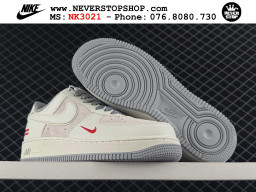 Giày Nike Air Force 1 AF1 Low Trắng Xám giá tốt hàng chuẩn chất lượng cao loại đẹp replica 1:1 real tại NeverStopShop.com HCM