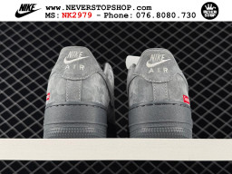 Giày Nike Air Force 1 AF1 Low Xám Đỏ giá tốt hàng chuẩn chất lượng cao loại đẹp replica 1:1 real tại NeverStopShop.com HCM